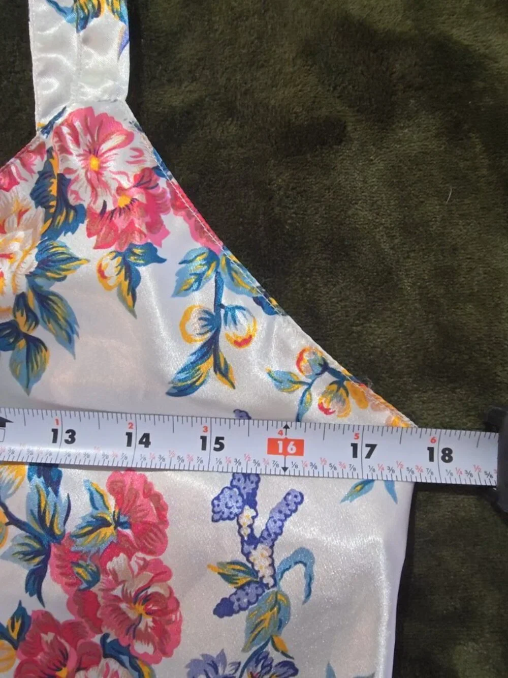 Kathryn Satin Floral Chemise Slip Nightgown Women's Size M